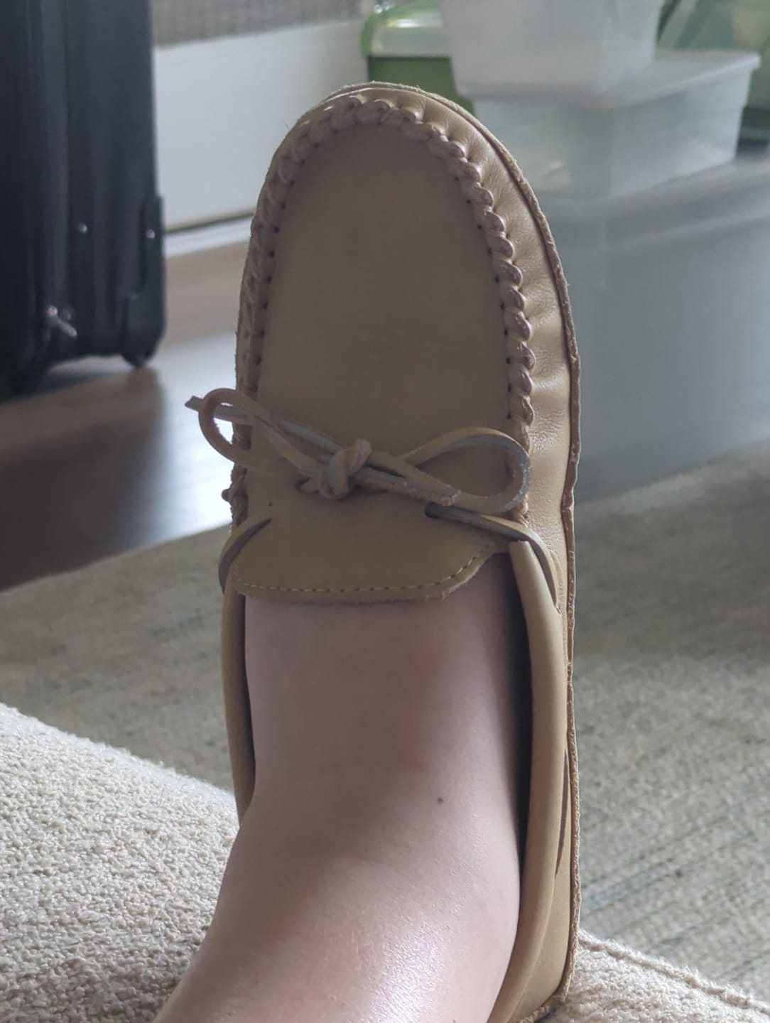 Customer photo review of Men's Wide Moosehide Leather Moccasins