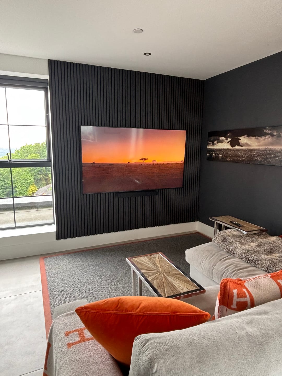 Customer photo review of Wooden Wall Panel | Black Oak | Premium 3-sided Wood Veneer
