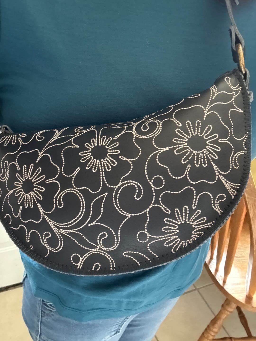 Customer photo review of Floral Navy Bee