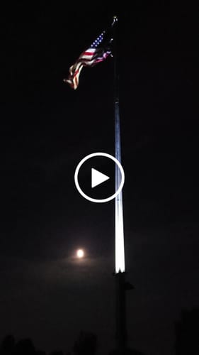 Customer video review of Solar Powered Flagpole Triple Uplight - For Flagpoles up to 60ft Tall