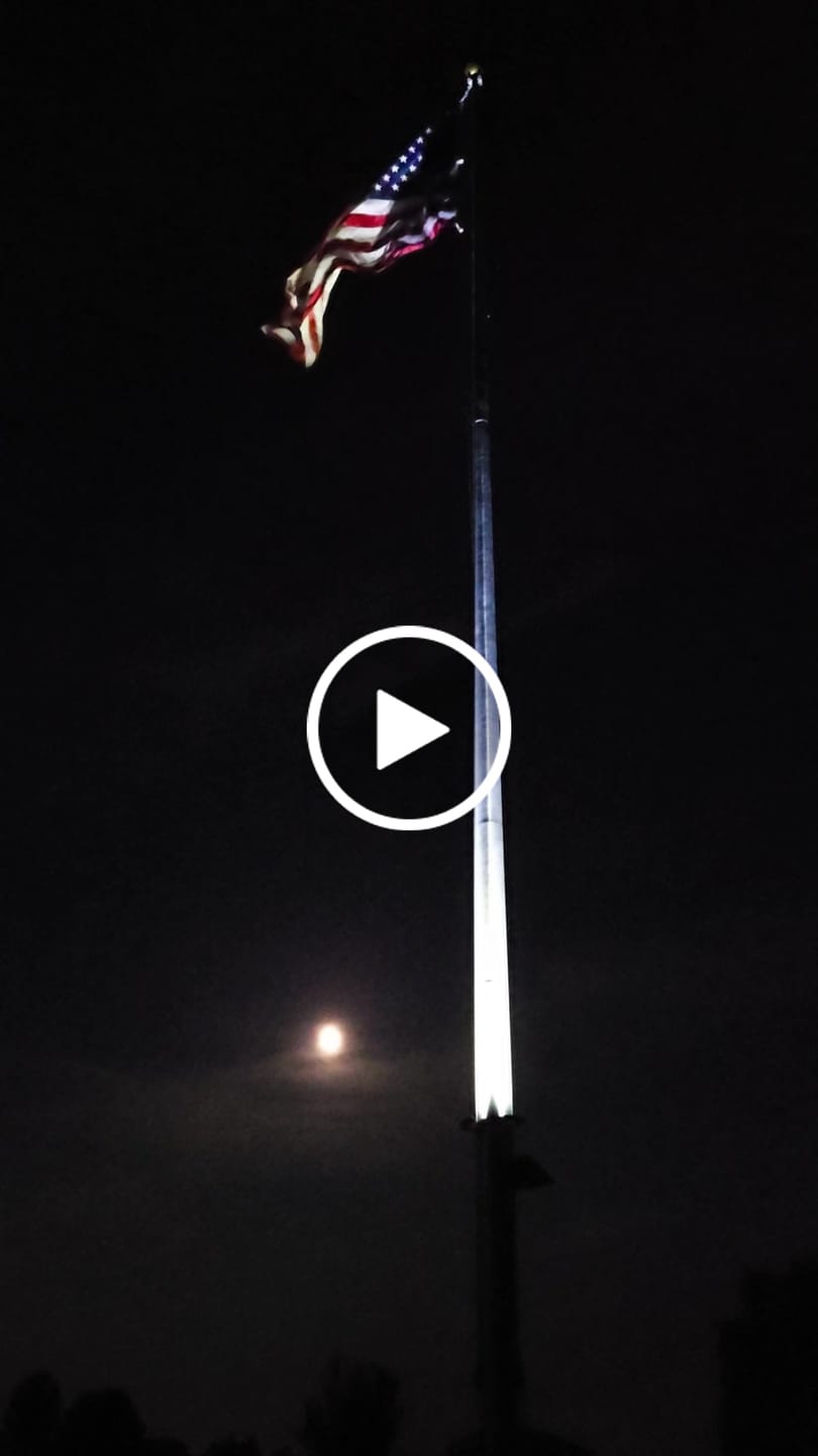 Customer video review of Solar Powered Flagpole Triple Uplight - For Flagpoles up to 60ft Tall