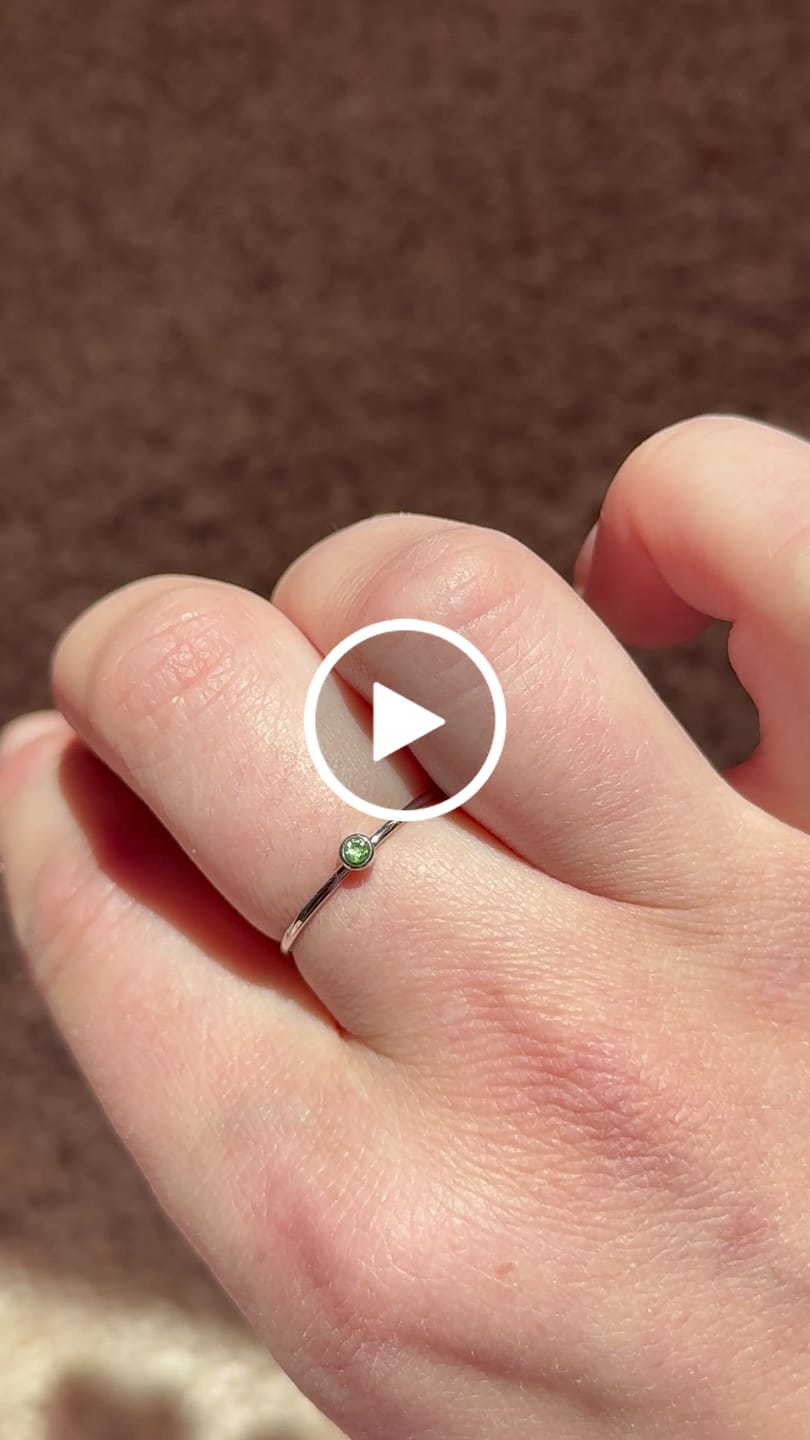 Customer video review of Dainty Birthstone Ring