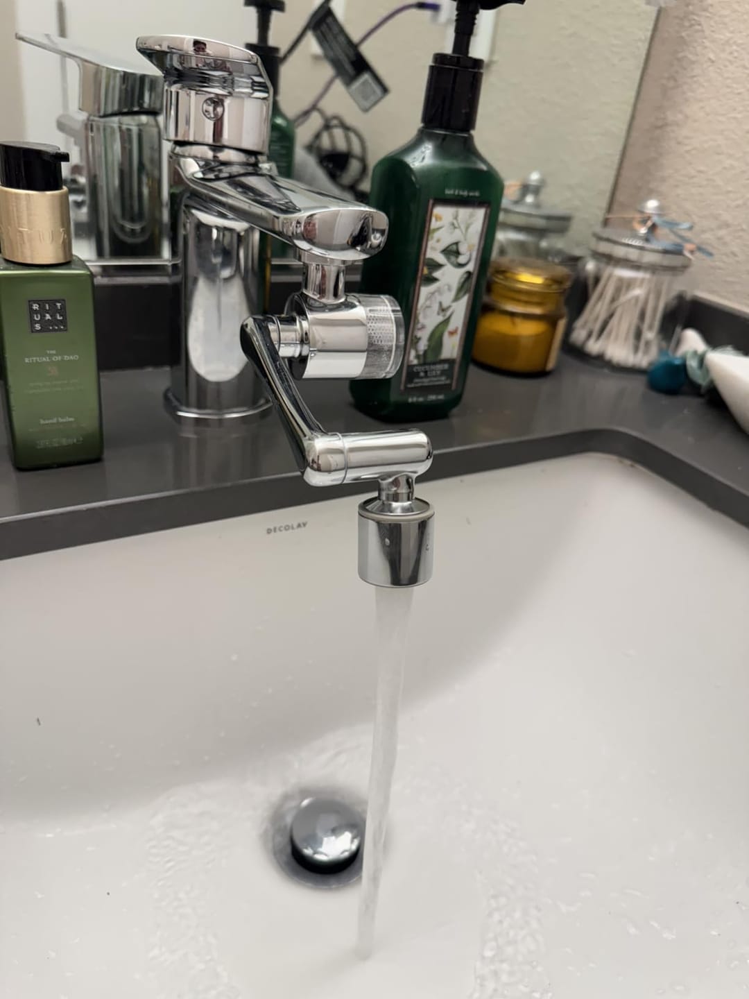 Customer photo review of Frizzlife 1080° Rotating Faucet Extender with Filter, FF1080