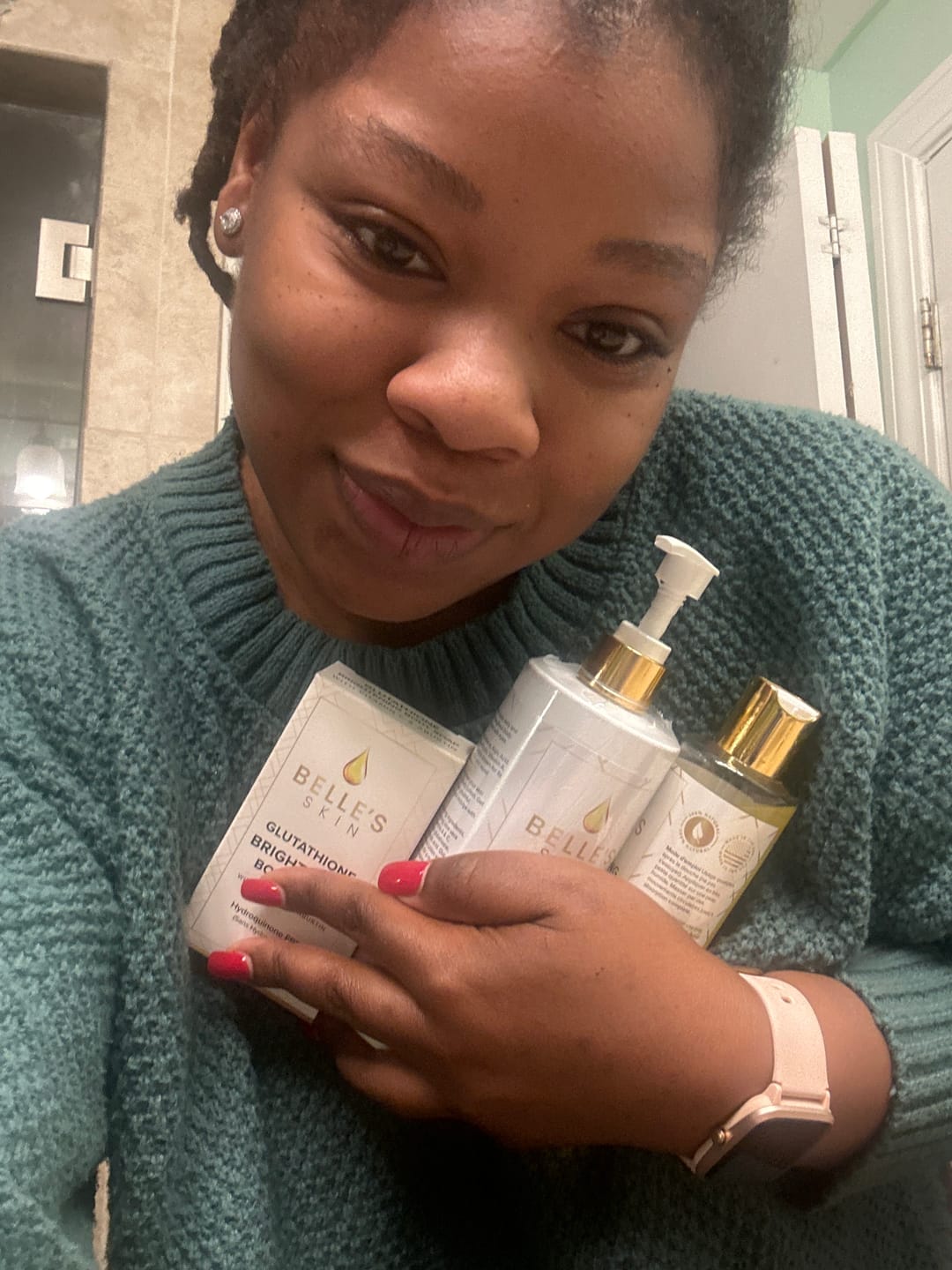 Customer photo review of Belle's Skin Glow Combo