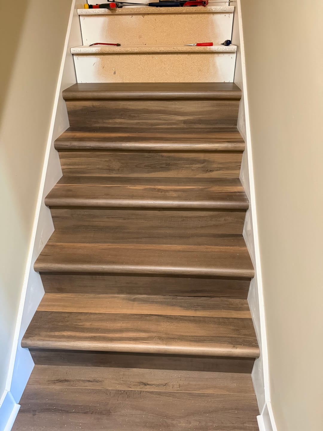Customer photo review of Frogtown Valley Walnut Stair Tread