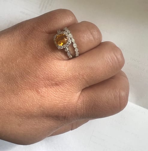 Customer photo review of Fashionable Birthstone Sterling Silver Ring