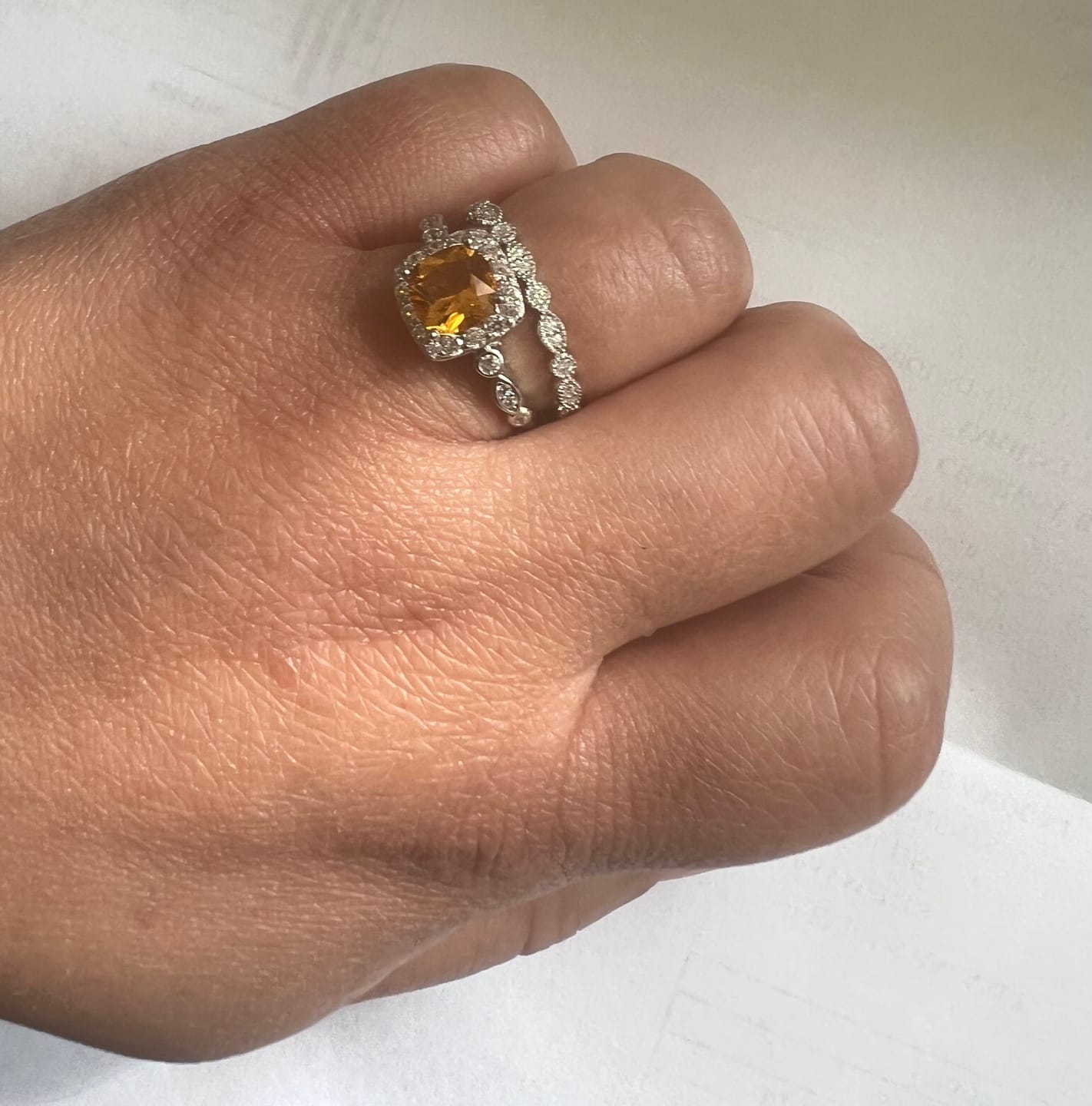 Customer photo review of Fashionable Birthstone Sterling Silver Ring