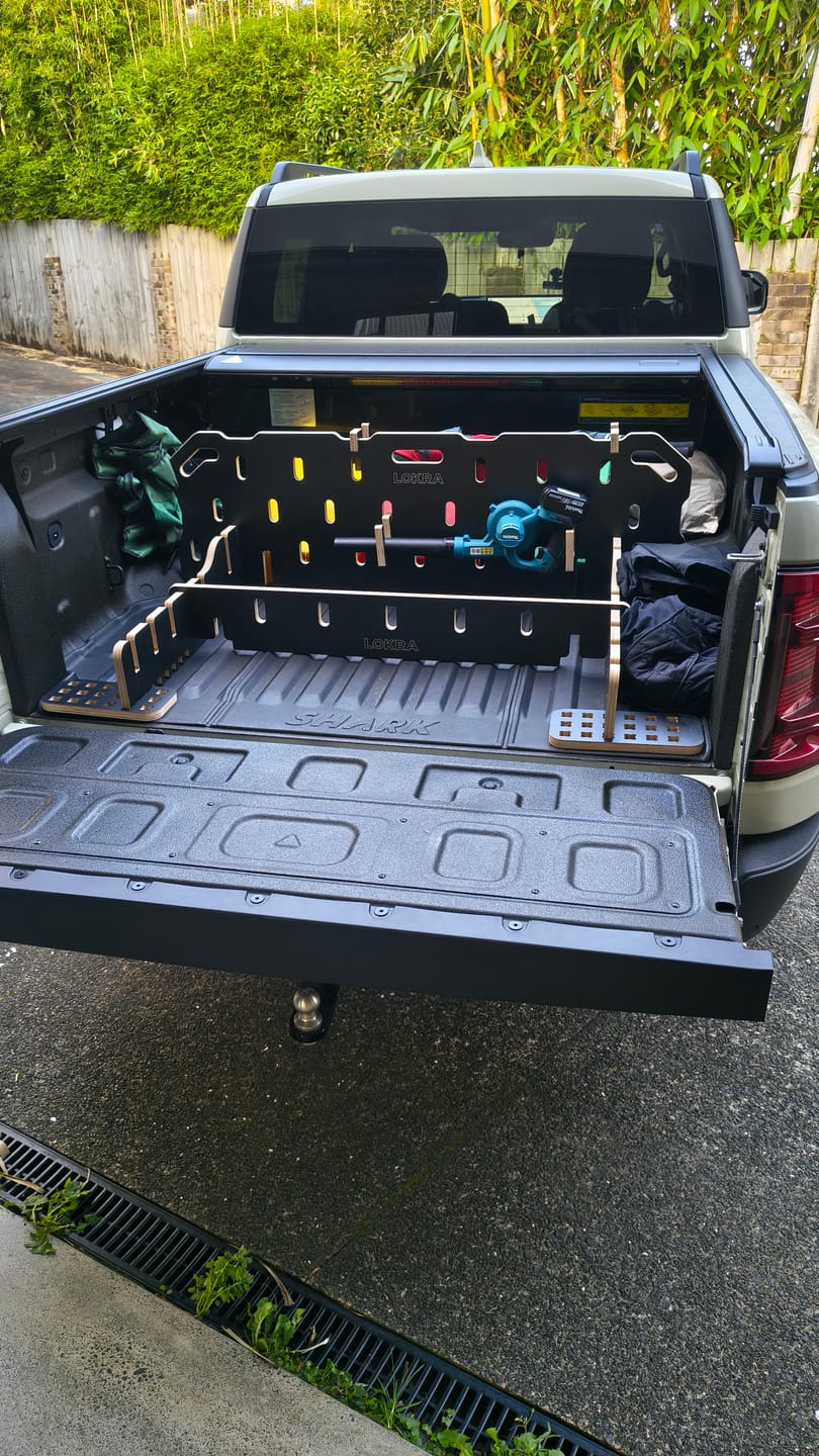 Customer photo review of Ute Tray Storage Divider - Toolbox & Drawer Alternative | LOKRA