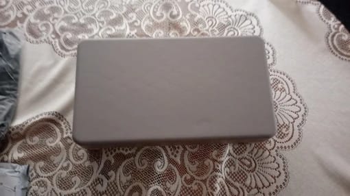 Customer photo review of Ergonomic PP Footrest for Office Desk. Fits Under Desk, Use at Work, Sofa & Study. Comfortable & Space-Saving.