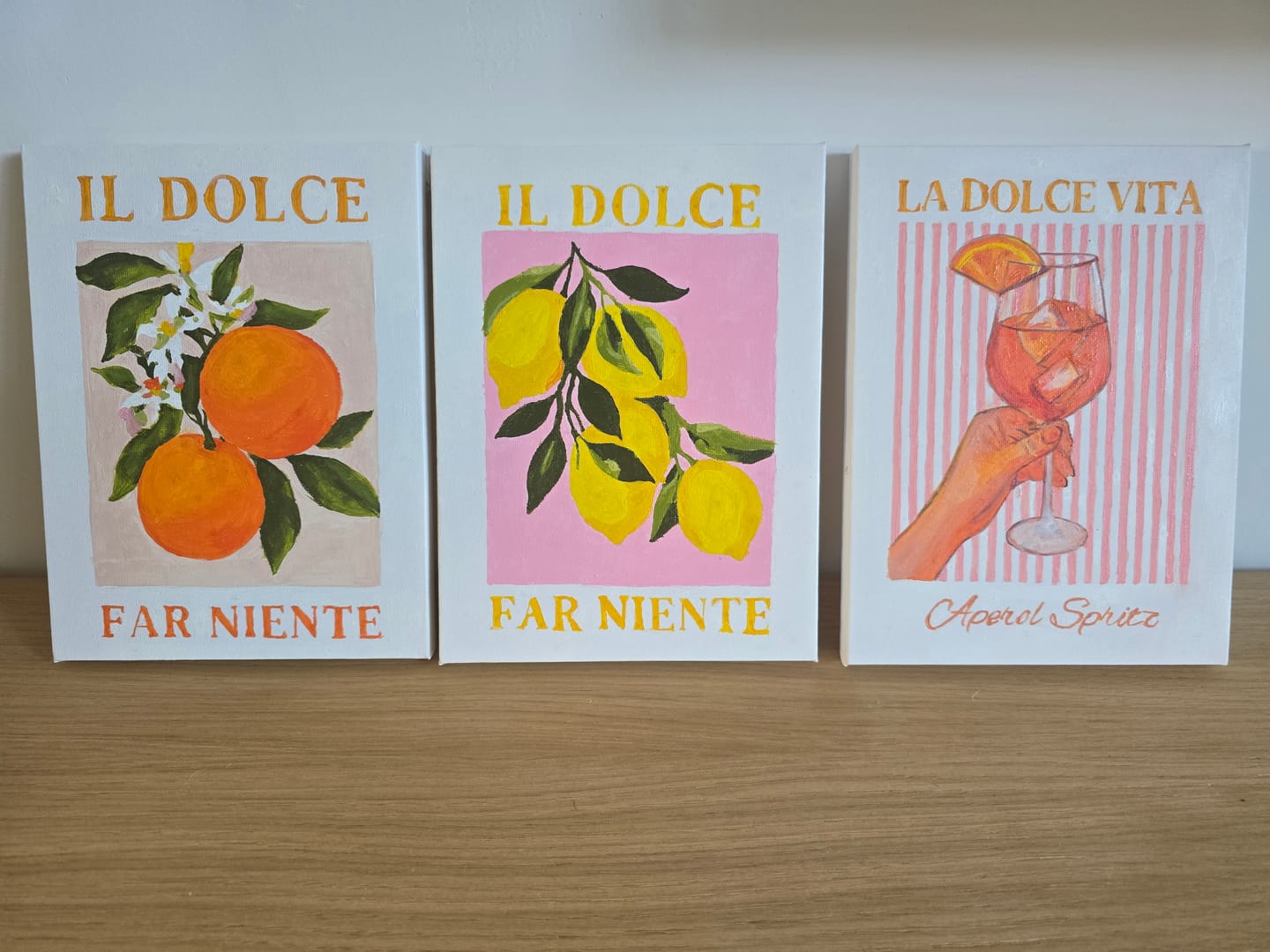 Customer photo review of 6 Mini Paintings | Italiaanse ''Dolce Vita'' set