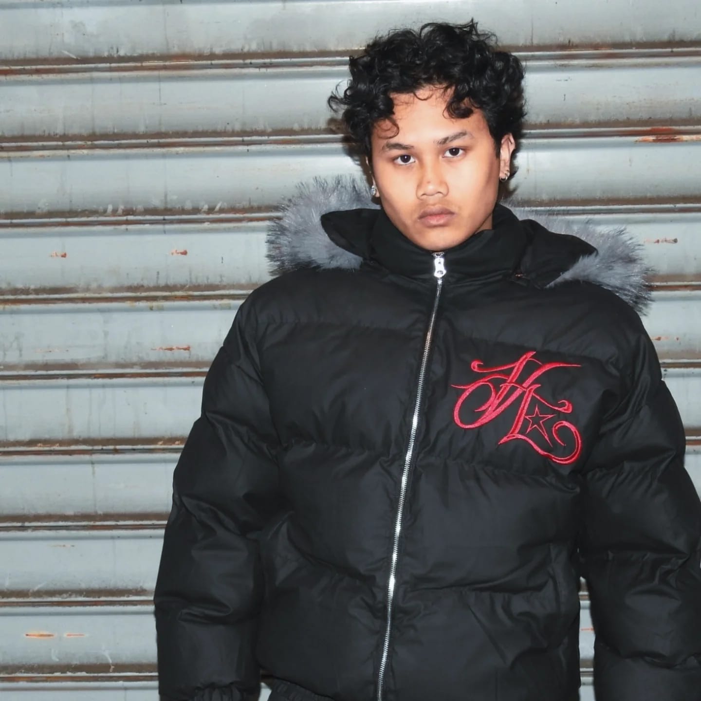 Customer photo review of Omirad Faux-Fur Hood Puffer Jacket with Embroidery