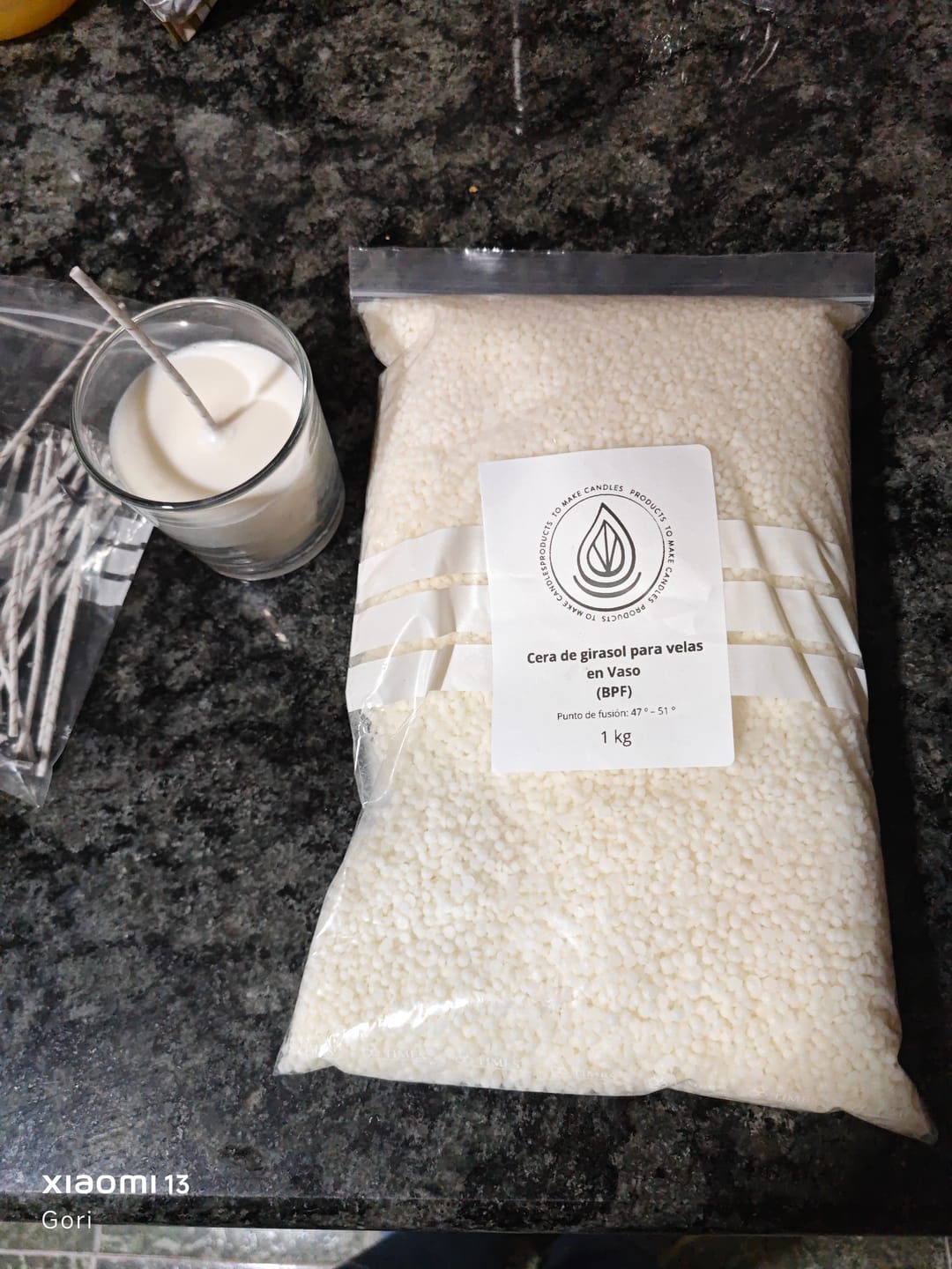 Customer photo review of Cera de Girasol para Velas en Vaso (BPF)