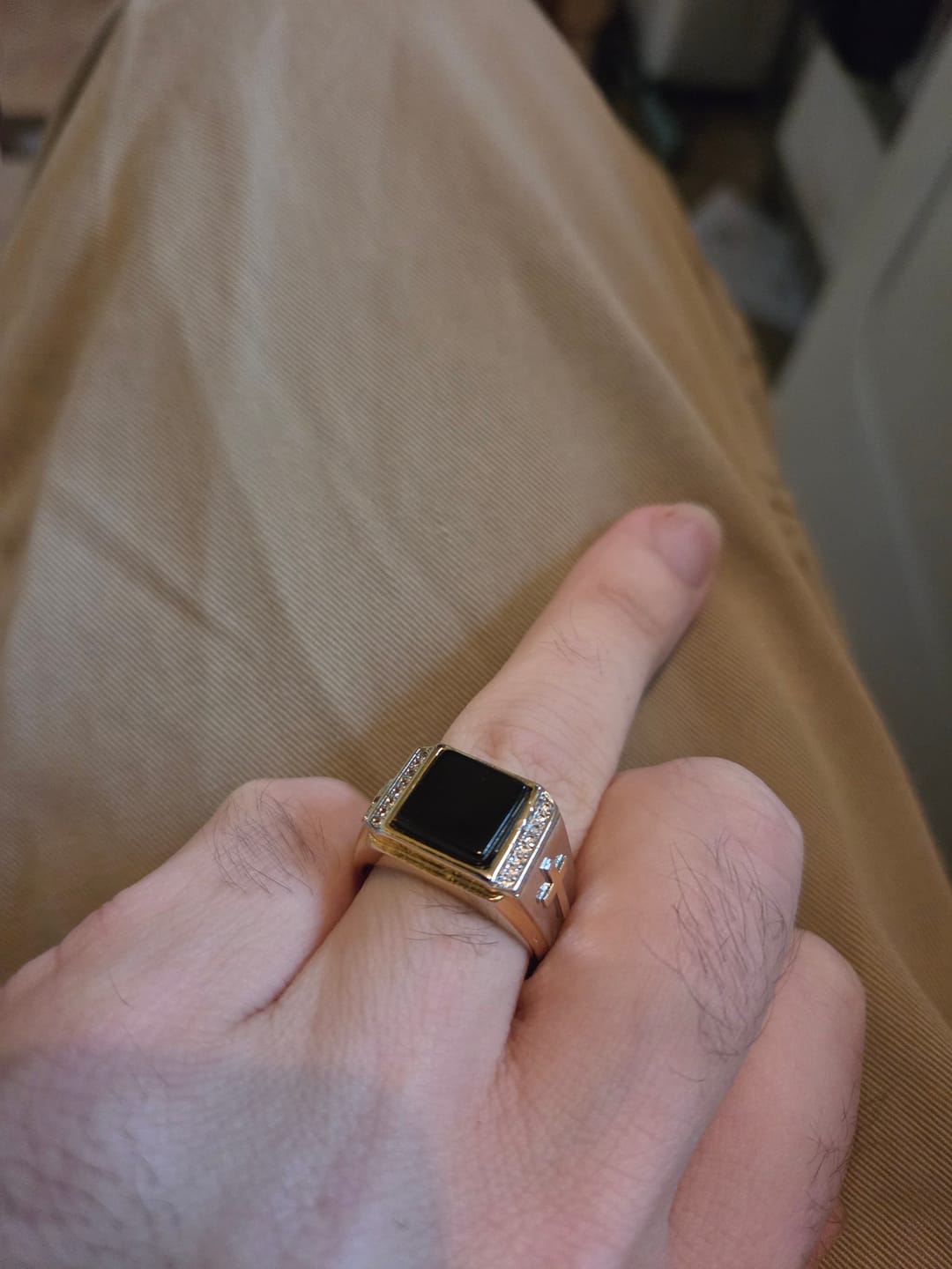 Customer photo review of FREE Today: Christian Faith Two Tone Plated Cross Ring - With God All Things Are Possible
