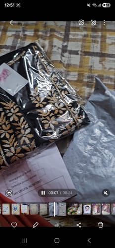 Customer photo review of Gul-e-Jahaan Black & Beige Cotton Kurta