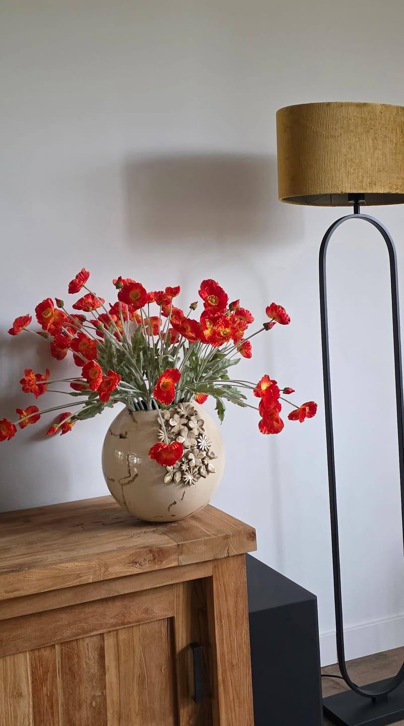 Customer photo review of Zijden Klaprozen - Oranje