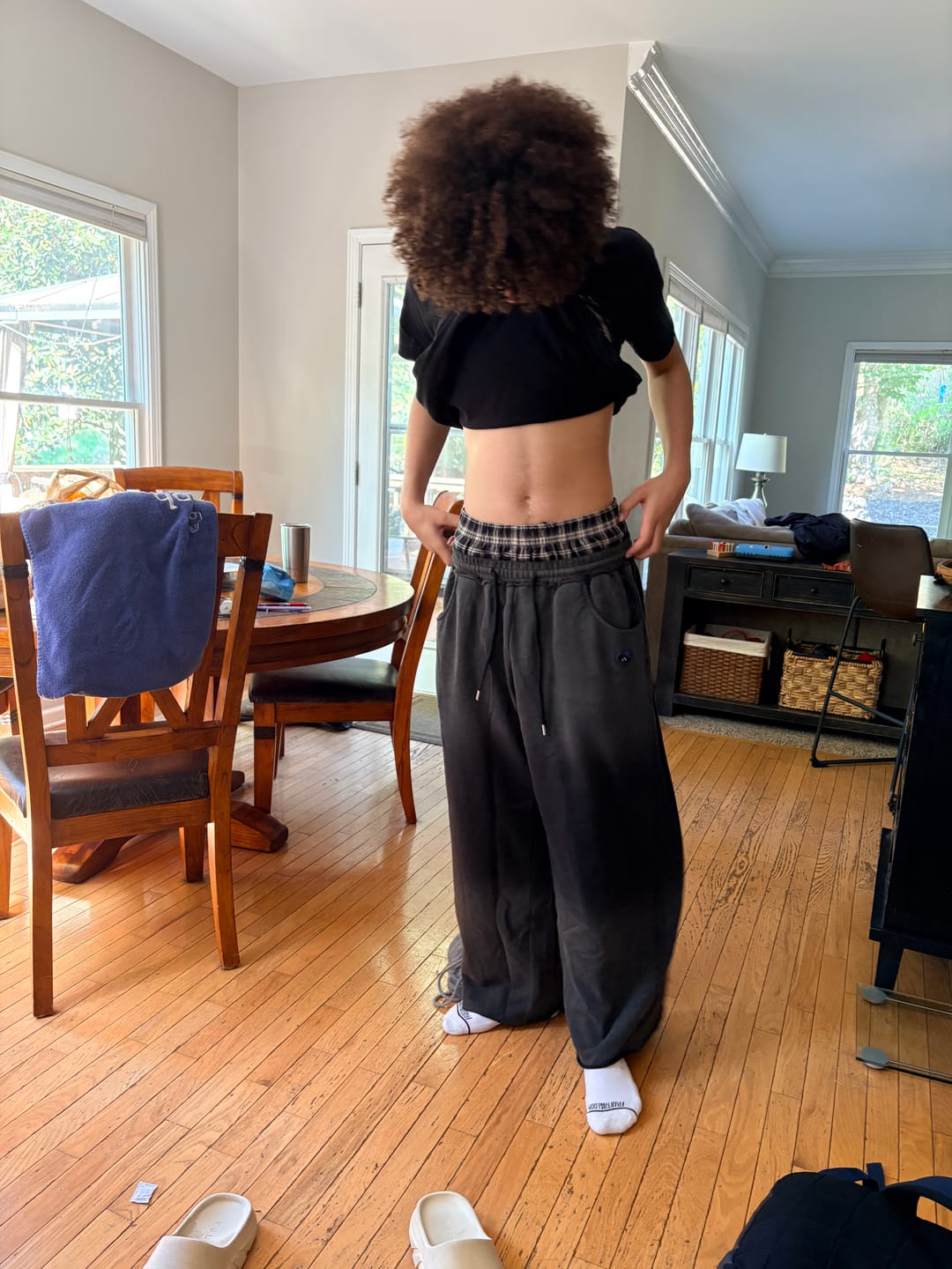 Customer photo review of Aelfric Eden Double Waist Vintage Baggy Sweatpants
