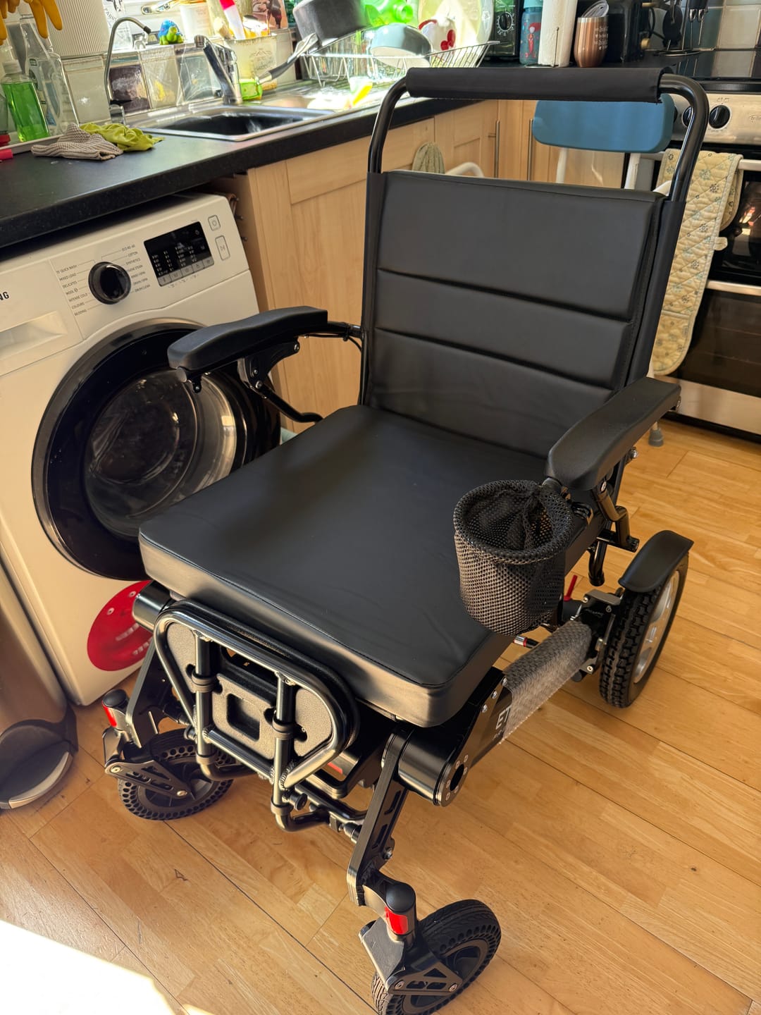 Customer photo review of Enterprise 200 – Bariatric Folding Electric Wheelchair with Premium 350W Brushless Motors (200kg Load, 53cm Seat)