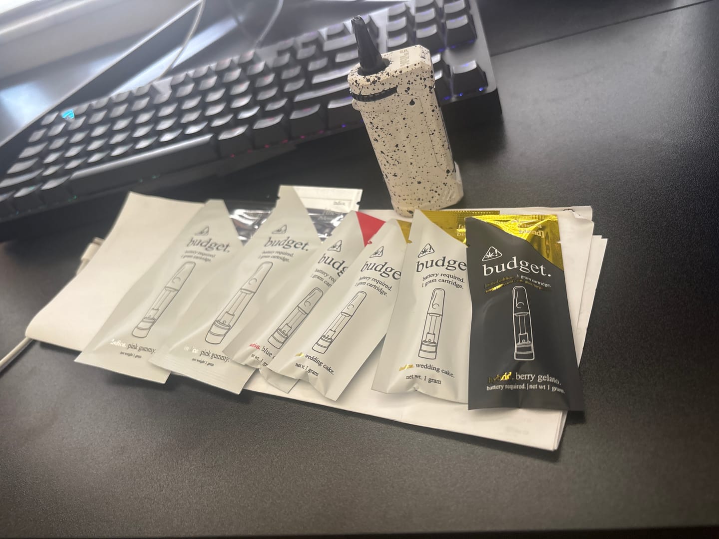 Customer photo review of 1 Gram THCA Full Spectrum Vape Cartridge | Berry Gelato - Hybrid