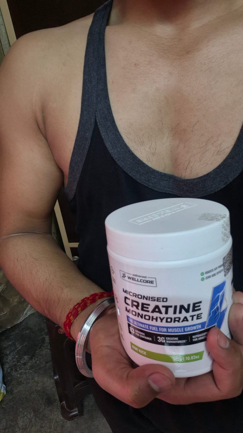 Customer photo review of Wellcore - Pure Micronised Creatine Monohydrate | Kiwi Kick (307g, 83 servings)