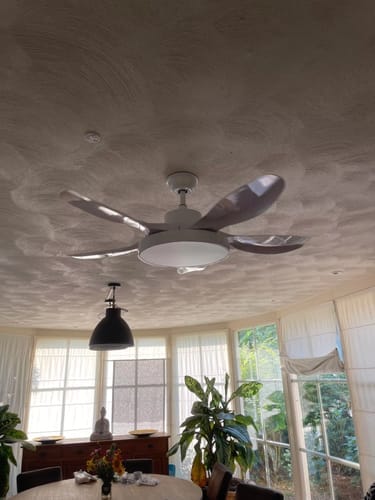 Customer photo review of WOMO Ventiladores de techo con luz Reversible Escandinavo - WM5002