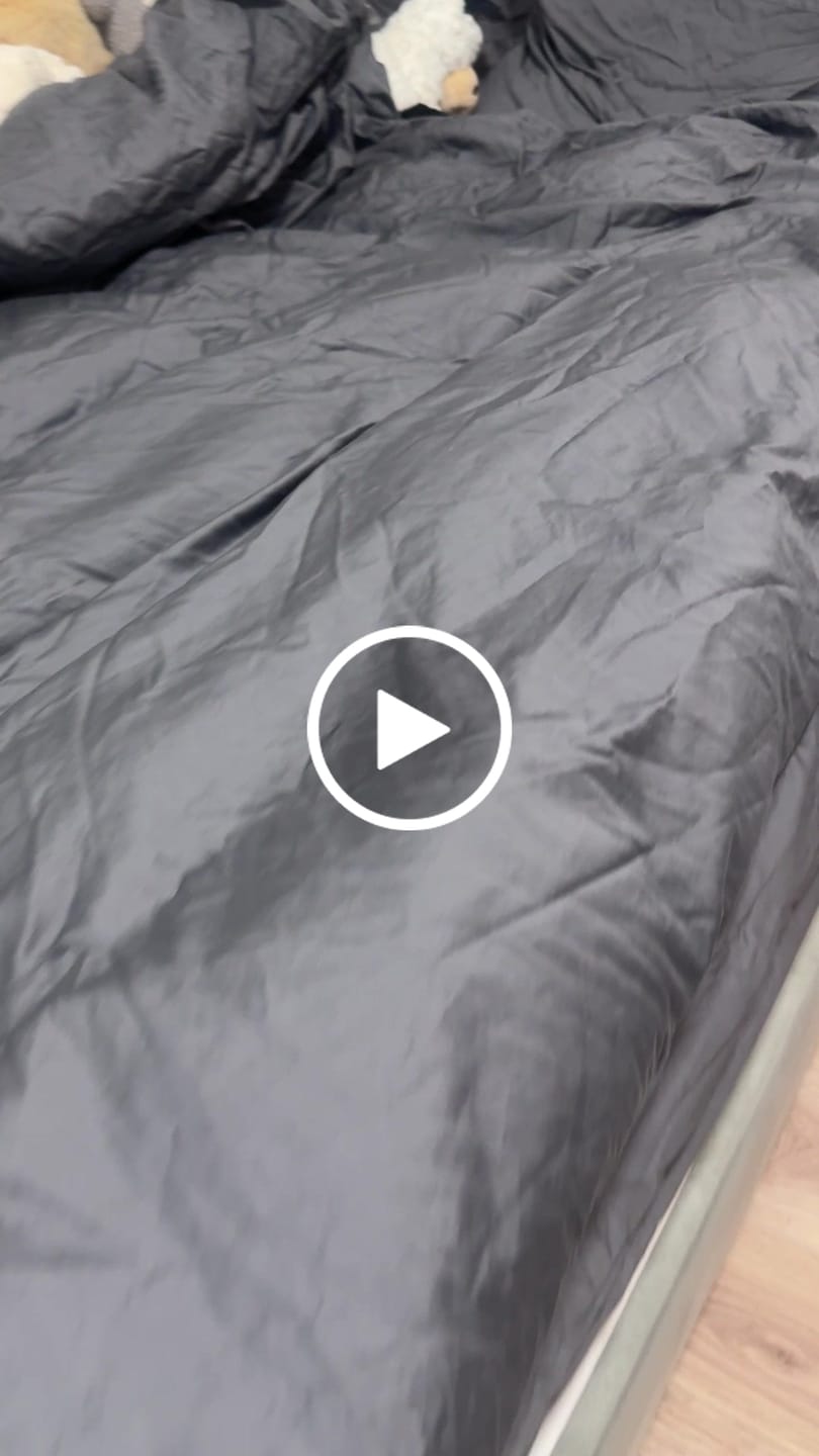 Customer video review of סדין פרימיום כותנה 300 - Dark Gray