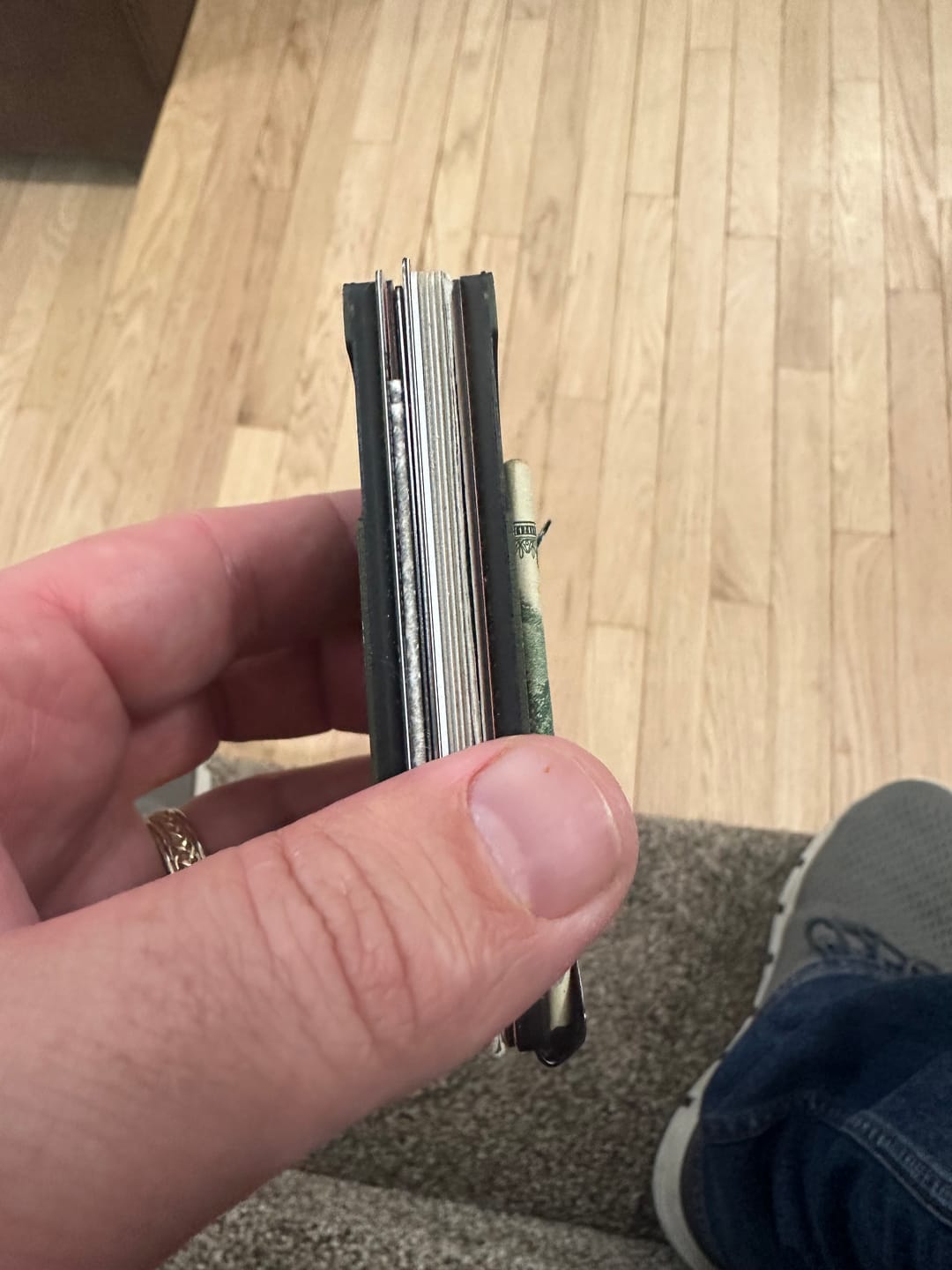 Customer photo review of LGND Outdoors® Tactical Wallet — Aircraft-Grade Aluminum