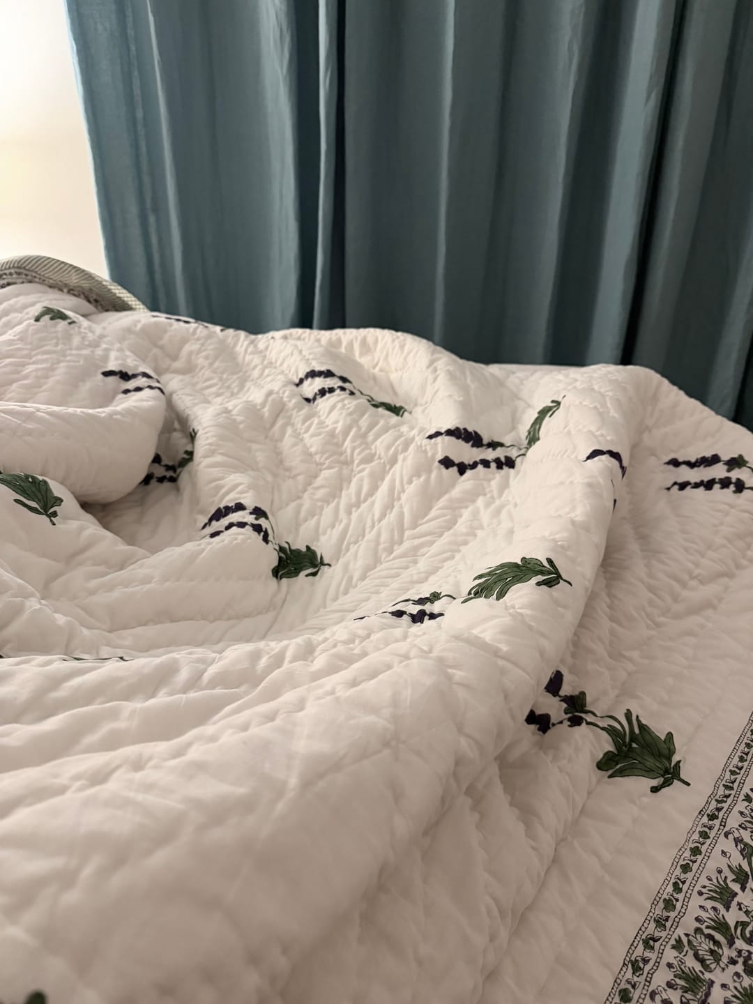 Customer photo review of Premium Muslin Razai - Lavender