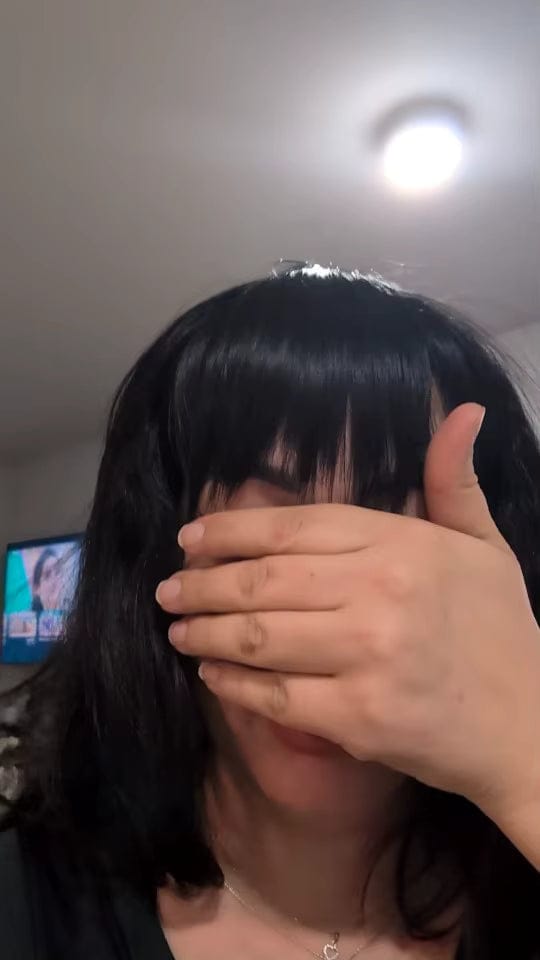 Customer photo review of Remy Clip-In Pony / Fringe