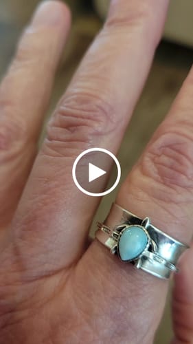 Customer video review of Turtle Larimar Fidget Ring
