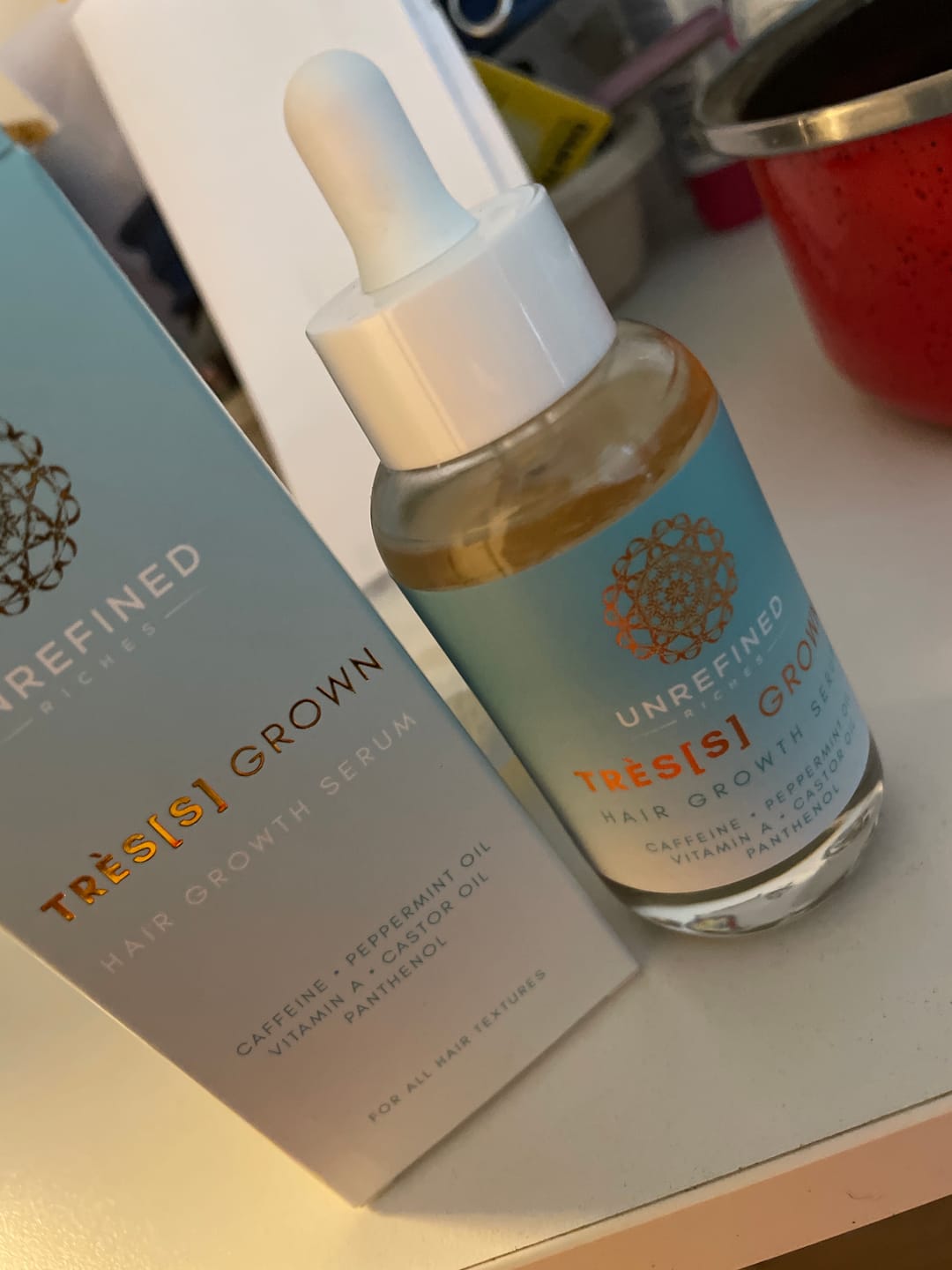 Customer photo review of TRÈS[S] GROWN - Hair Growth Serum