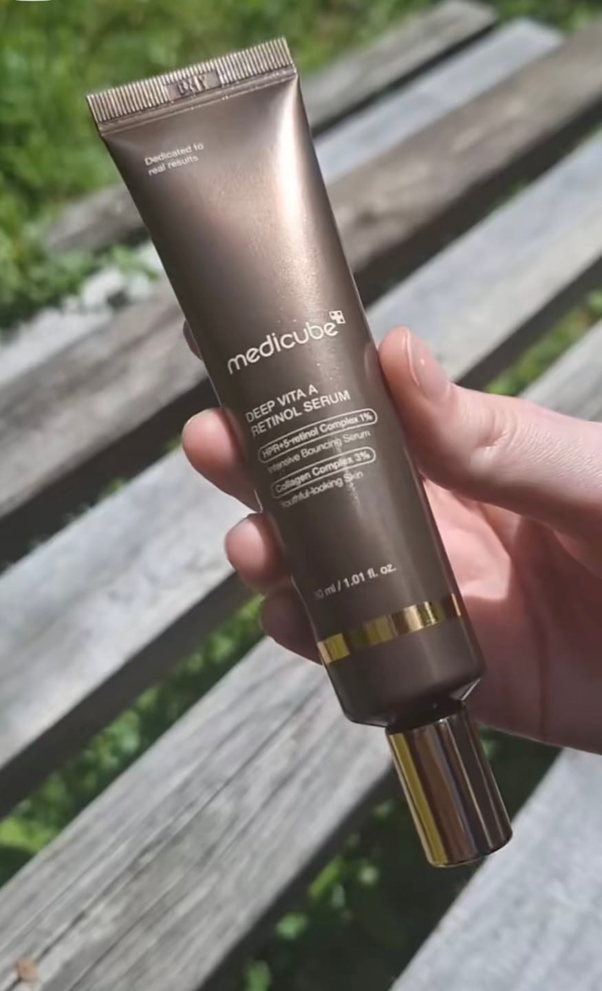 Customer photo review of Liftinga serums ar liposomālo retinolu Medicube Deep Vita A Retinol Serum