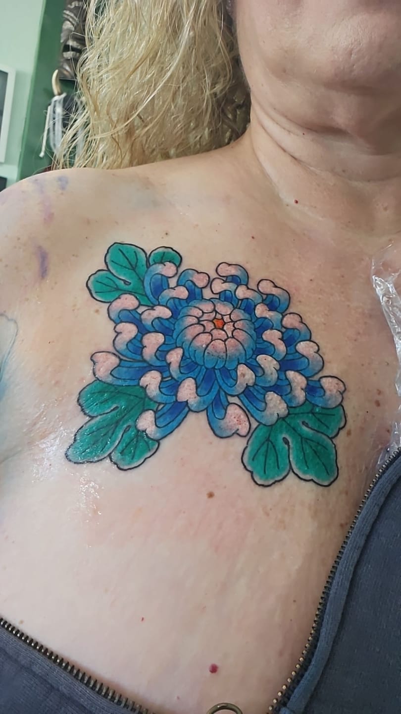 Customer photo review of Painless Tattoo Numbing Spray