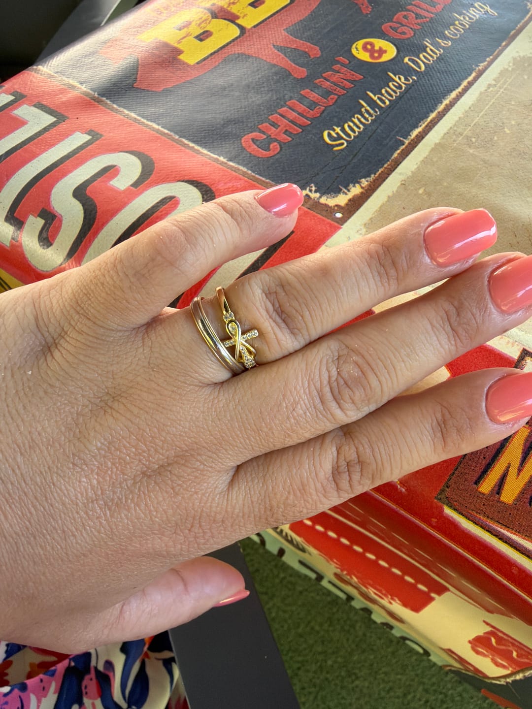 Customer photo review of Bague Croix Amour