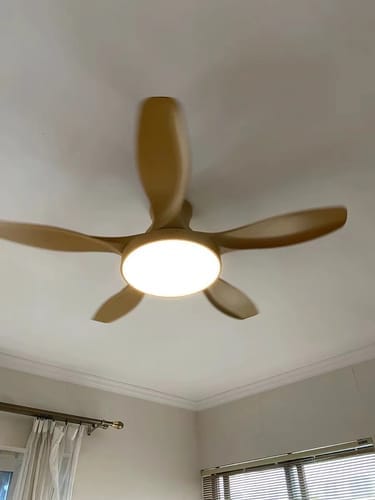 Customer photo review of WOMO Ventiladores de techo con luz Reversible Escandinavo - WM5002