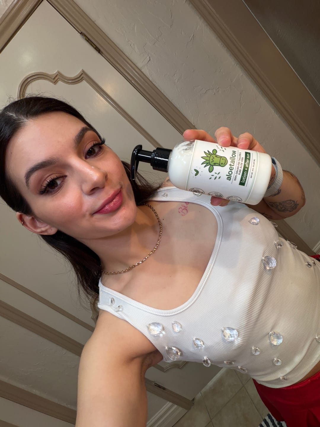 Customer photo review of AloeTallow Clean Hydration Lotion - Tallow + Aloe | 8 Clean Ingredients
