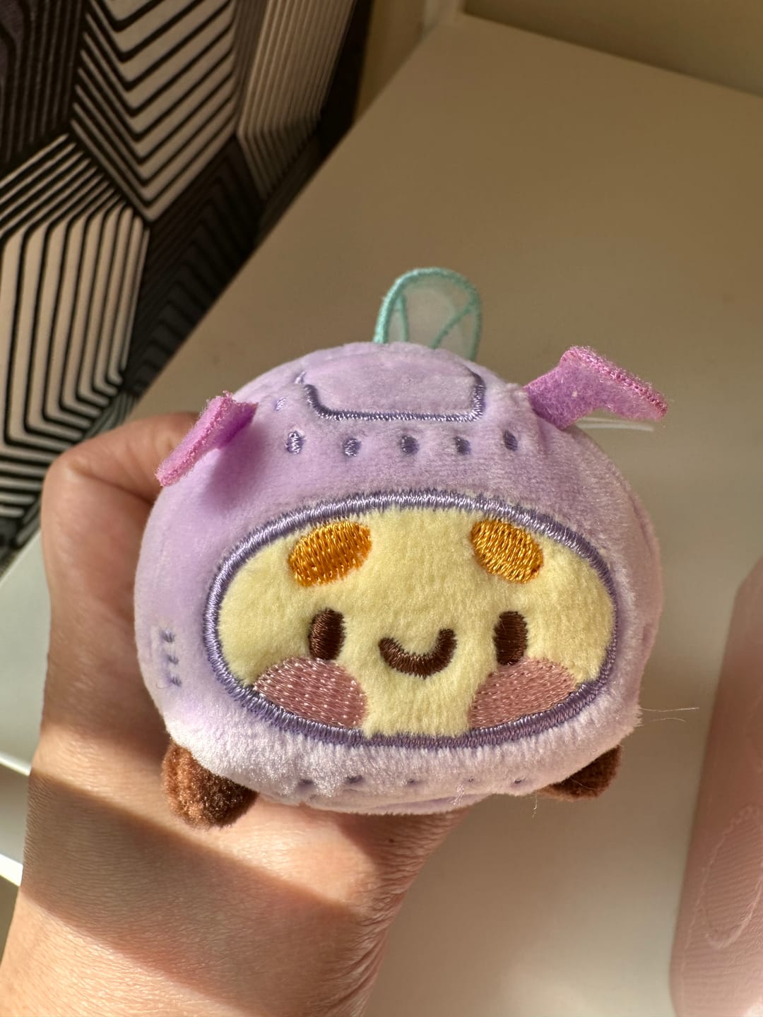 Customer photo review of Bumblebutt Space Bee Plush Keychain | Cute Kawaii Bee Bag Charm