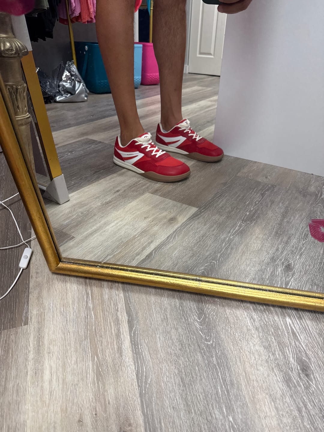 Customer photo review of Heather - Wide Toe Sneakers