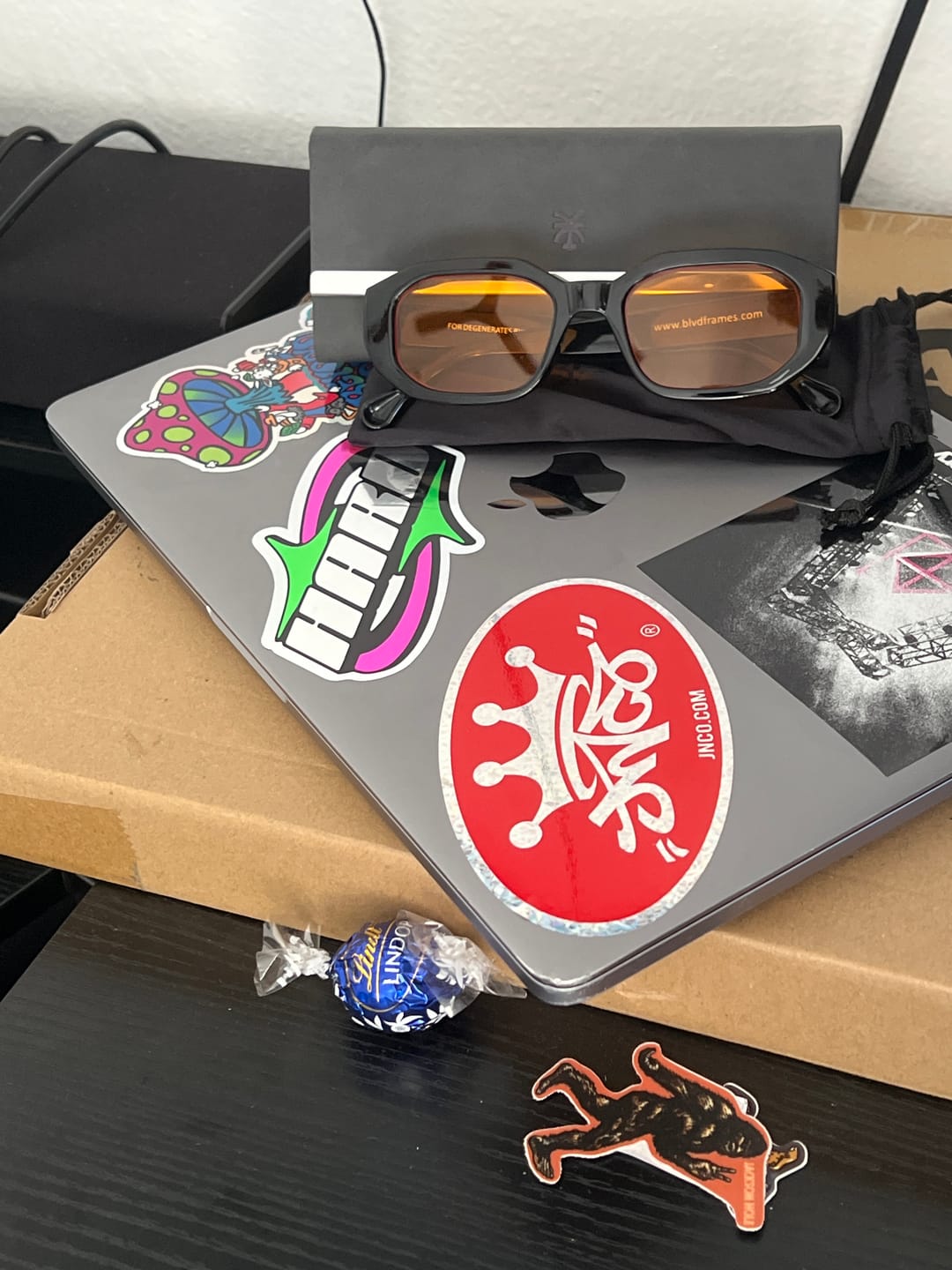 Customer photo review of BLOOD MOON BLUE LIGHT BLOCKERS