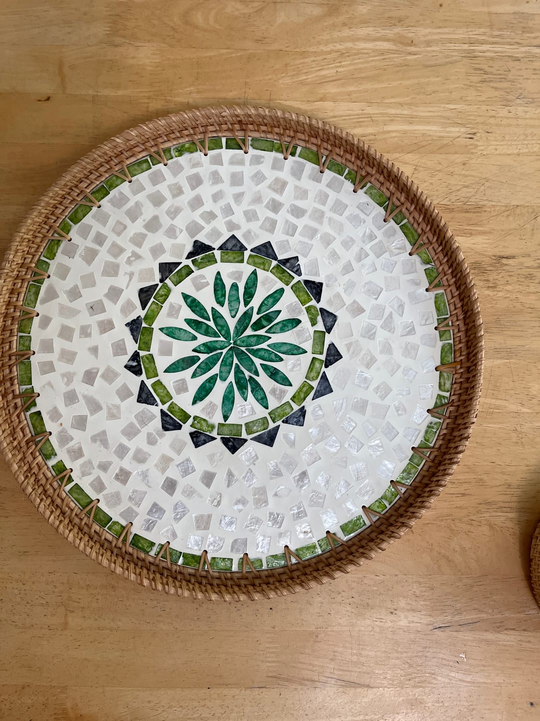 Customer photo review of Oasis Large Rattan Tray