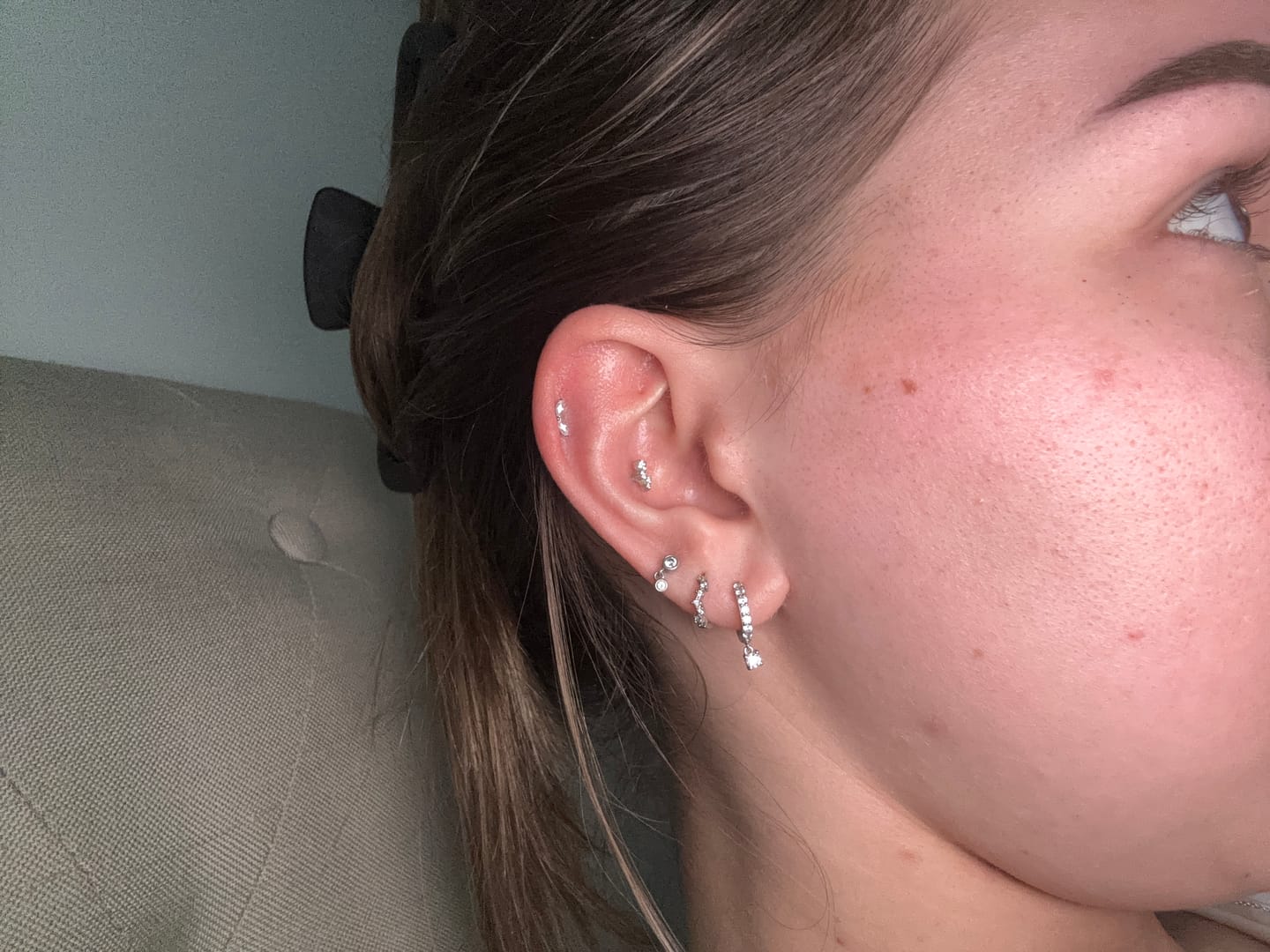 Customer photo review of Gilded leaf flatback Silver