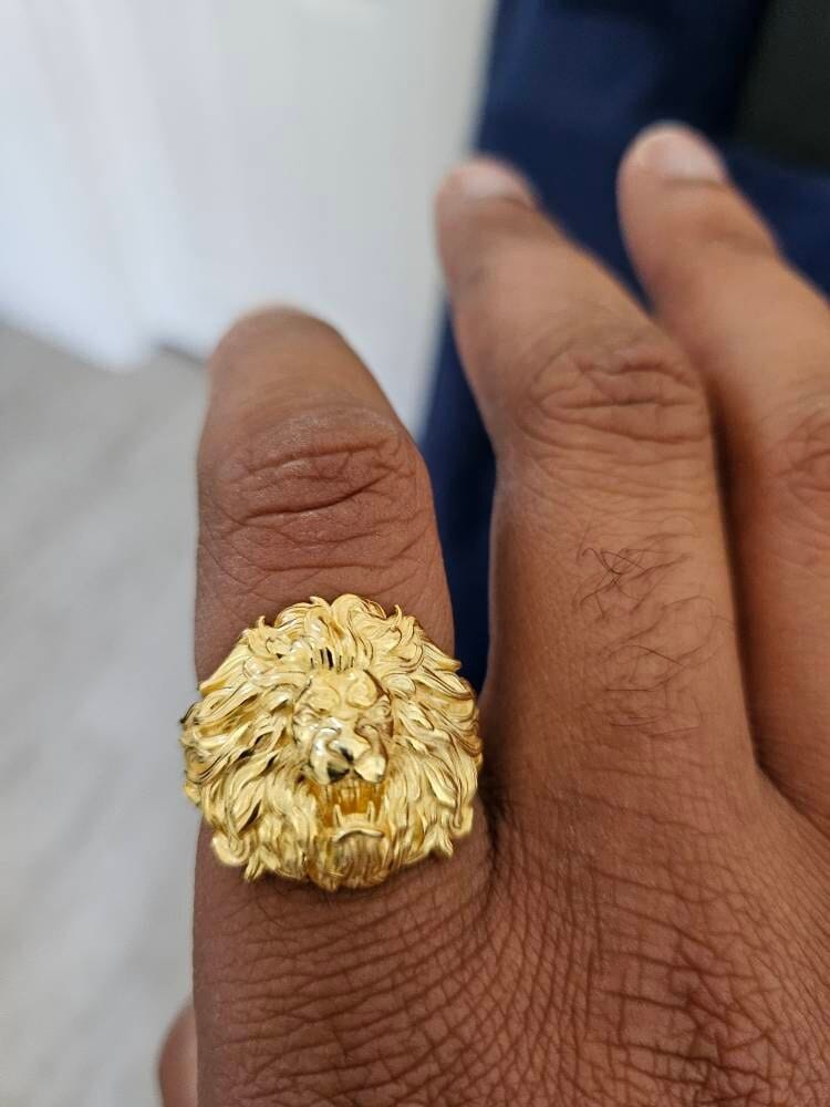 Customer photo review of Lion Head Ring