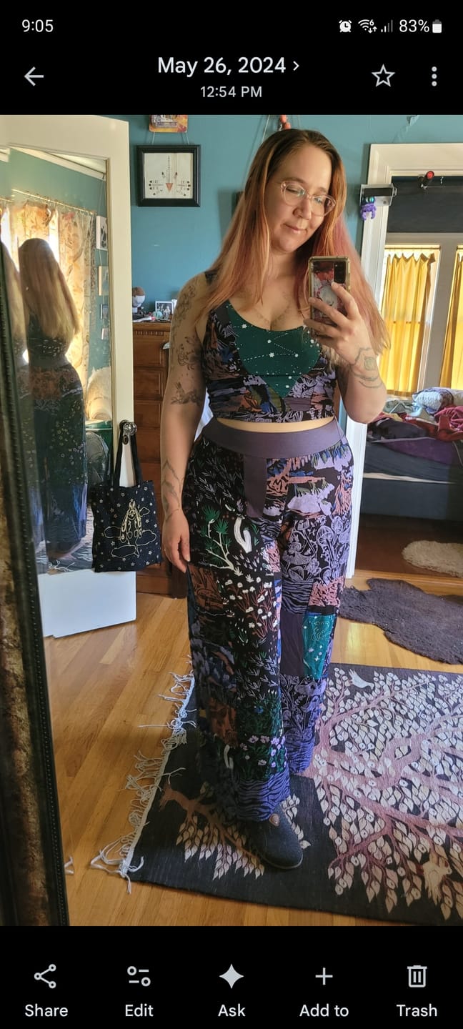 Customer photo review of 1 Pound Stretch Jersey Scrap Bundle