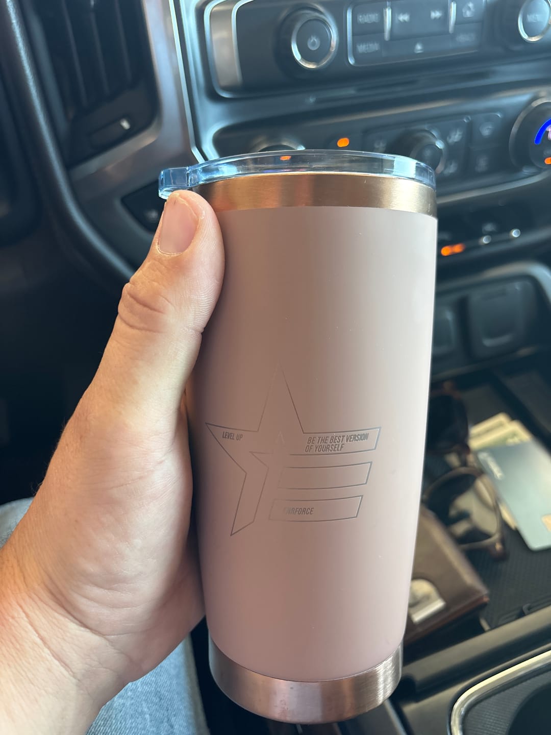 Customer photo review of 20 OZ Copper Soft Matte Tumbler