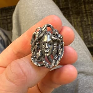 Customer photo review of Medusa Head Ring
