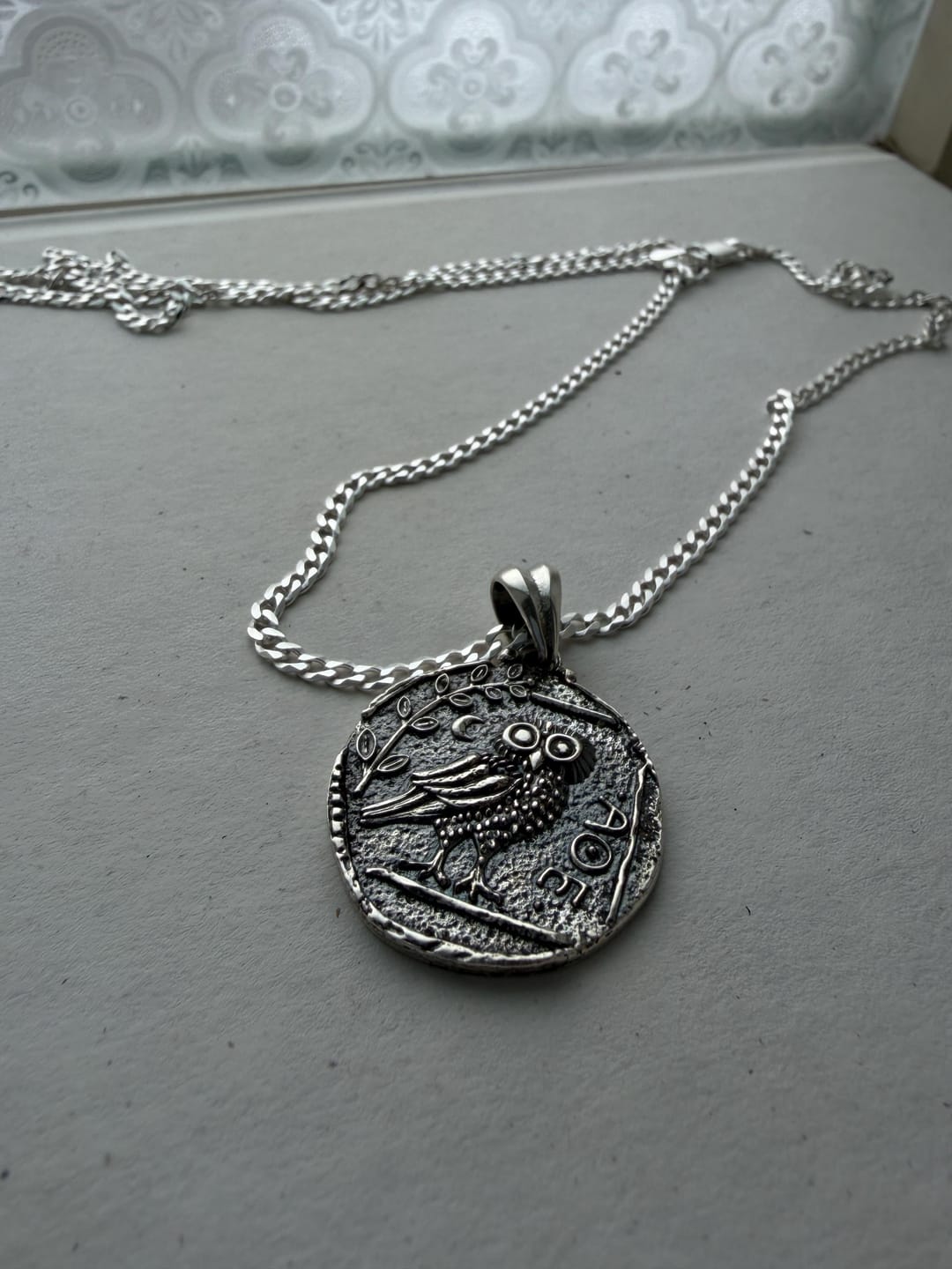 Customer photo review of Owl Pendant