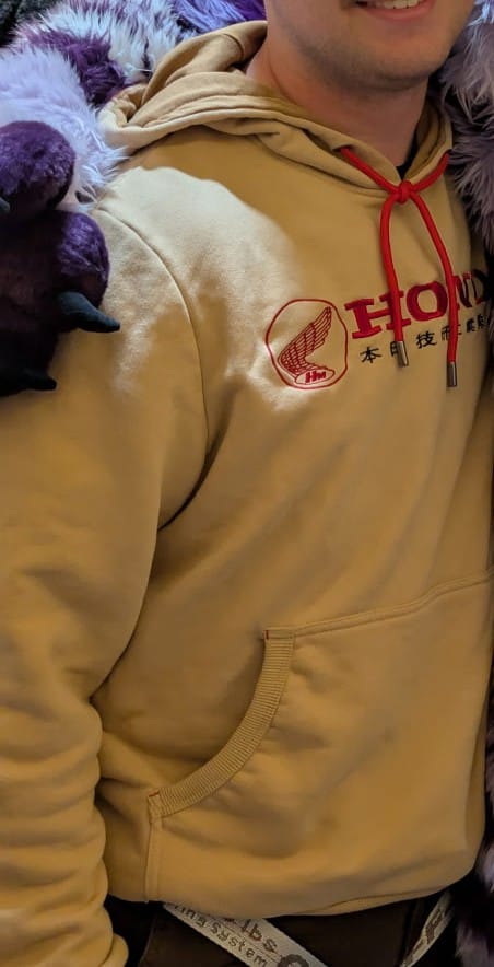 Customer photo review of 1964 Honda Brand Hoodie
