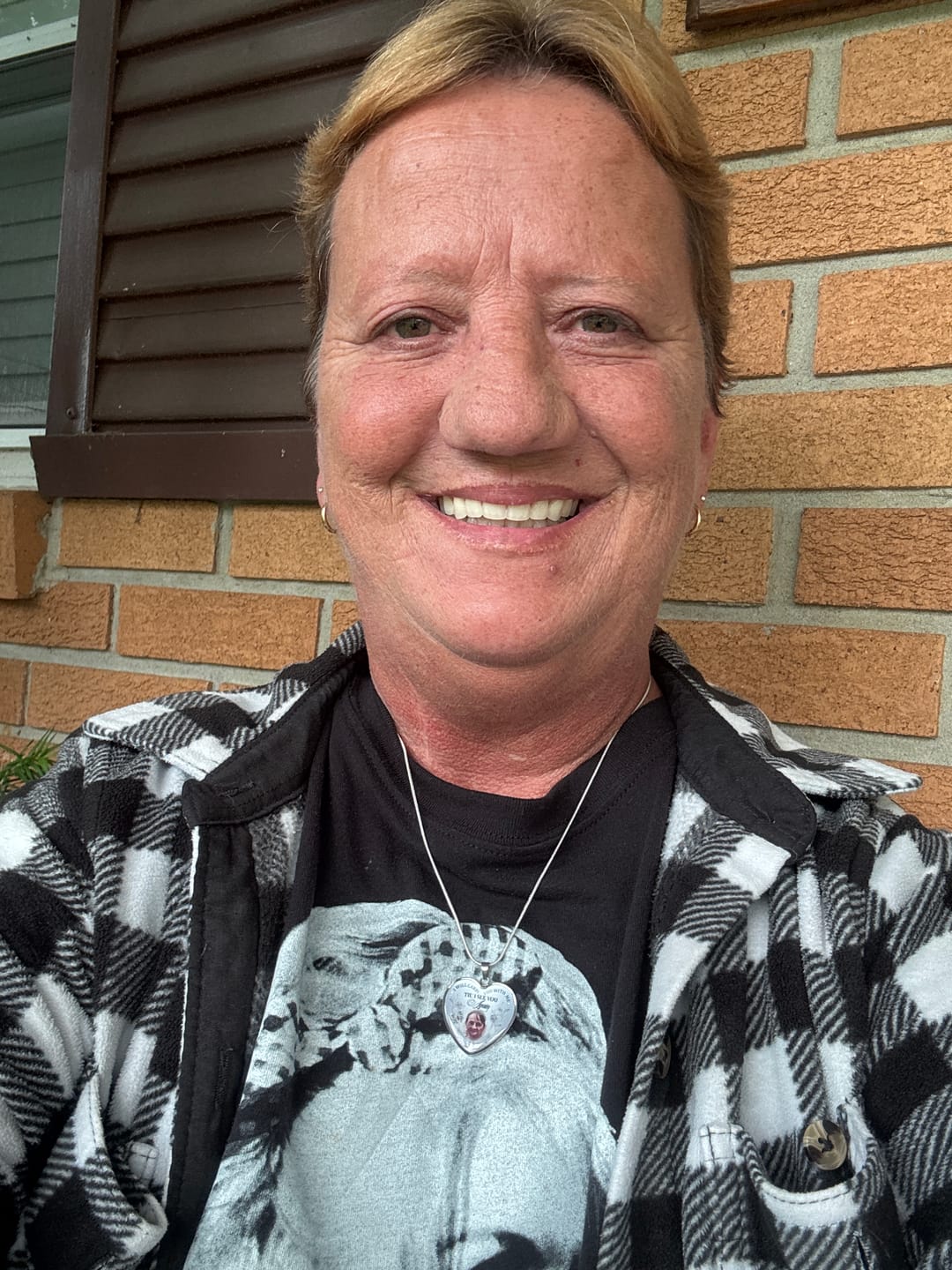 Customer photo review of Custom Photo Memorial Necklace/Keychain "I Will Carry You With Me” - N001
