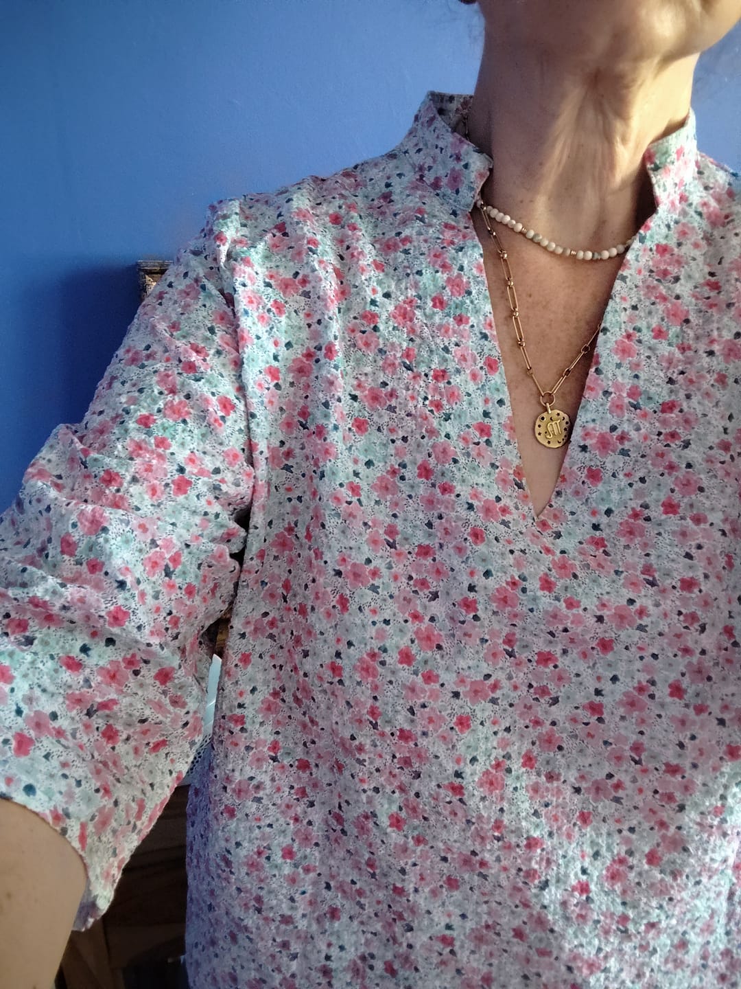 Customer photo review of Blouse Madeleine – Jardin Pastel