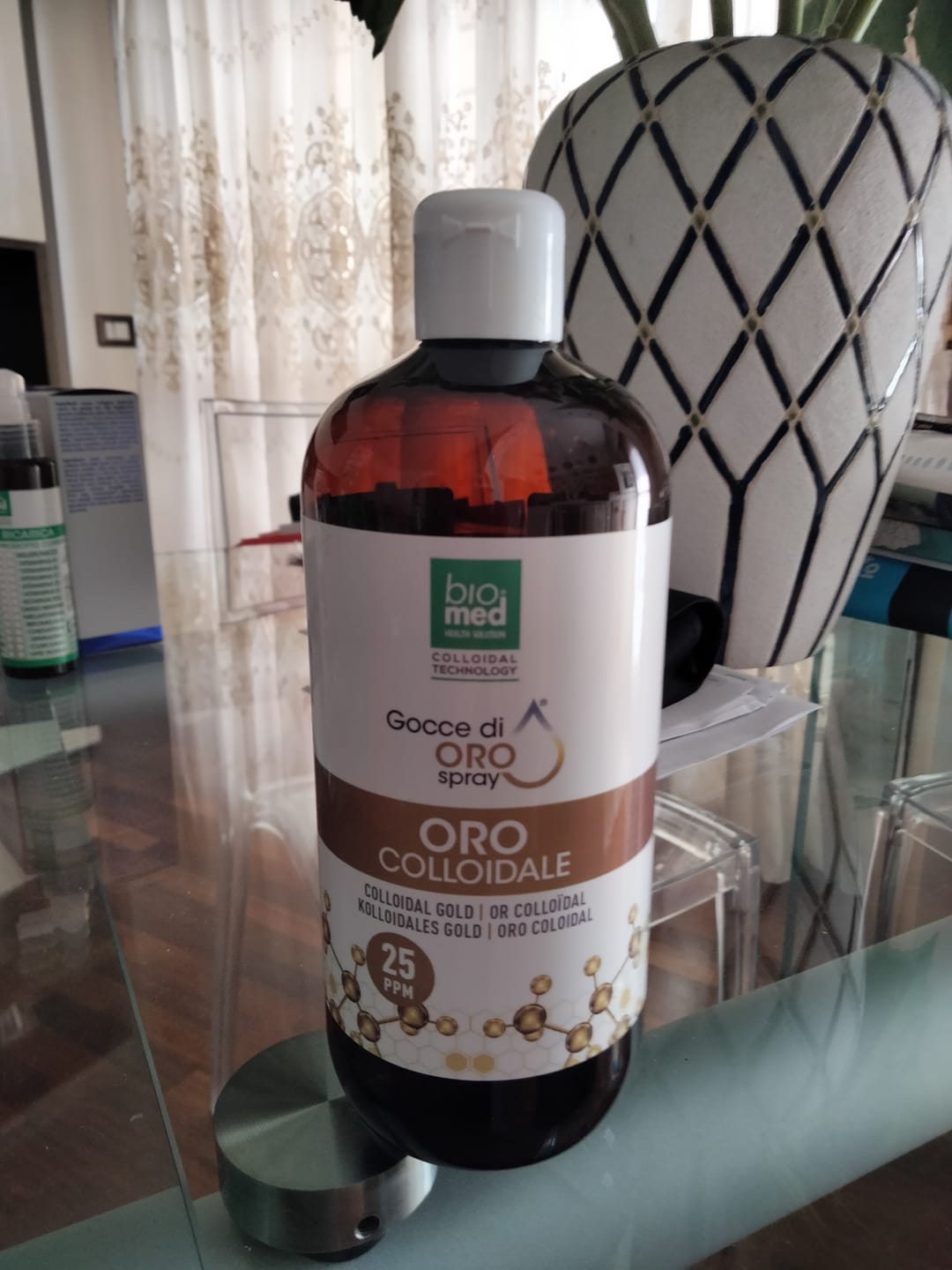 Customer photo review of Oro colloidale spray sublinguale 25 ppm - 500 ml