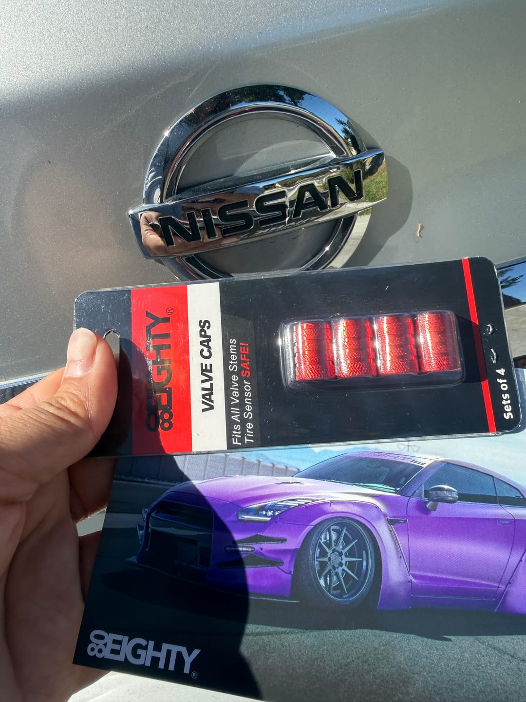 Customer photo review of 80Eighty® Red Valve Stem Caps